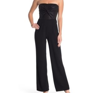 Vanity Room Strapless Knot Front Jumpsuit SZ L NWT
